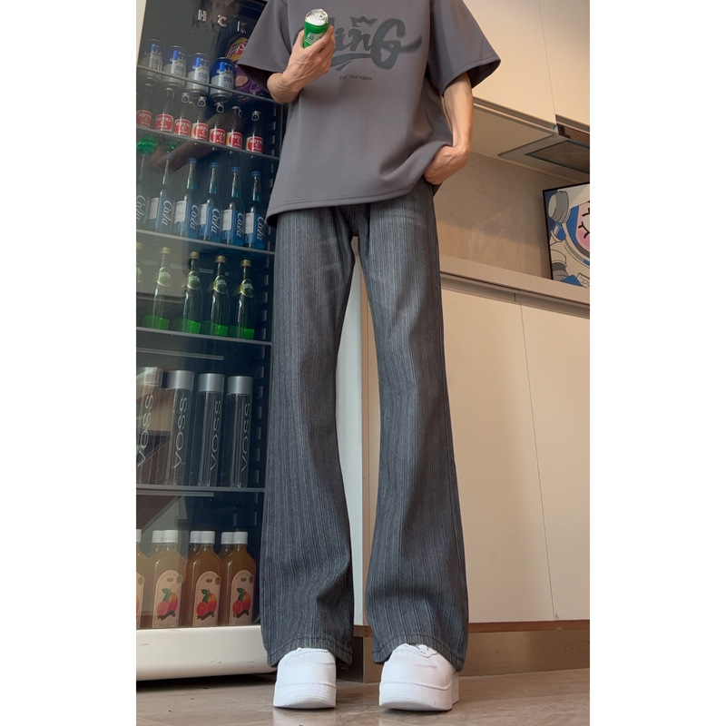 复古直筒水洗牛仔裤男士夏季宽松休闲裤子男生潮牌夏装DY260-P60.，男装牛仔裤，星座212-2(原313A-1)