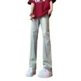男春季潮流百搭直筒阔腿裤子港风复古宽松休闲长裤DY182-P60，男装牛仔裤，星座212-2(原313A-1)