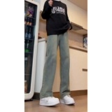 男春季潮流百搭直筒阔腿裤子港风复古宽松休闲长裤DY182-P60，男装牛仔裤，星座212-2(原313A-1)