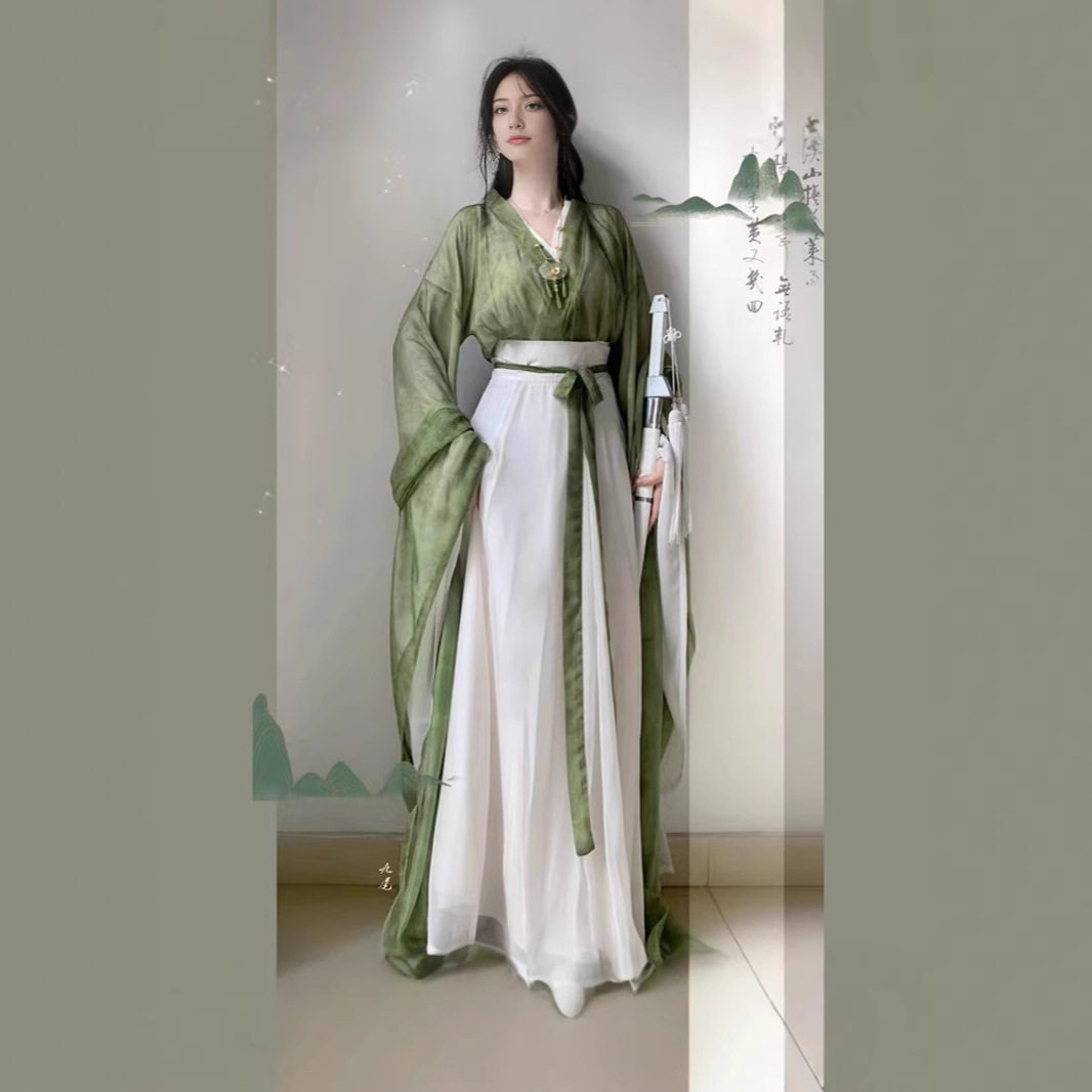 魏晋风原创2024新款夏季汉服女广袖南北朝大袖儒八破裙中国风古装