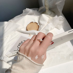 ins冷淡风珍珠戒指