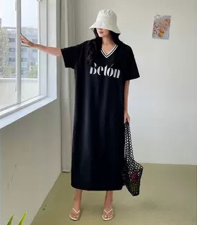 stylenanda夏季新款韩国代购流行显瘦时尚舒适可爱字母短袖连衣裙