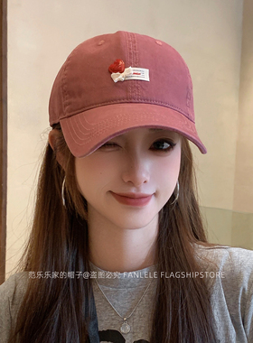 鸭舌帽女2026新款棒球帽防晒春夏软顶大脸显脸小宽大帽檐深顶加深