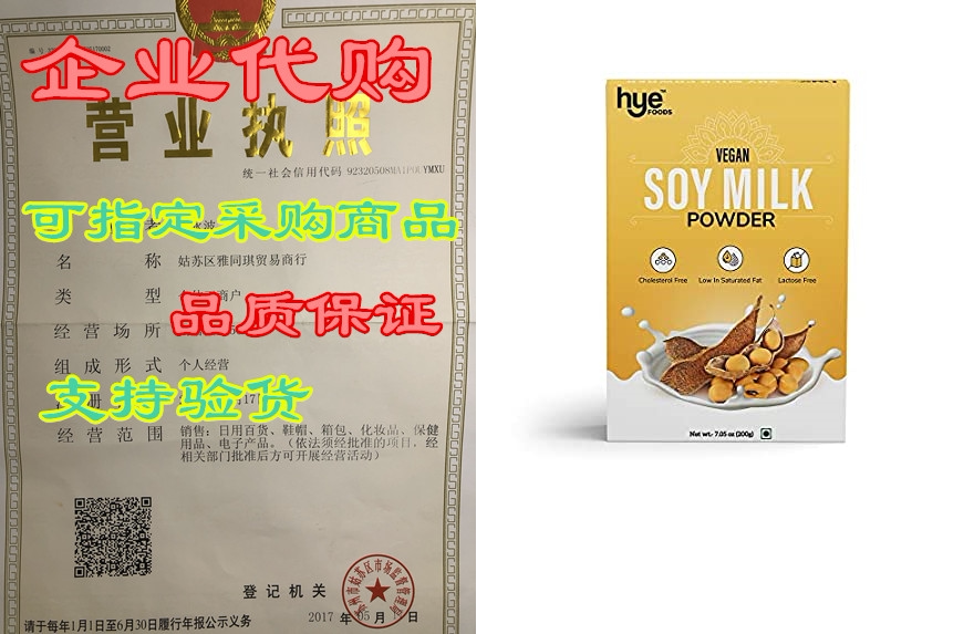 hye vegan soy milk powder | 49% protein | unsweetened | 200g