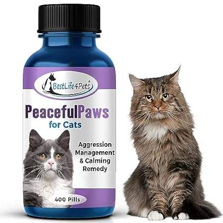 BestLife4Pets Peaceful Paws Cat Calming Pills Aggression