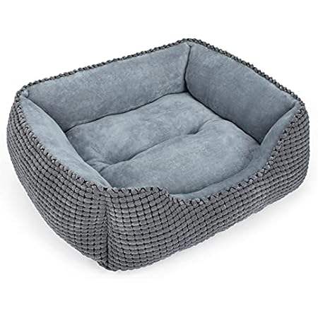 MIXJOY Dog Bed for Large Medium Small Dogs， Rectangle Was