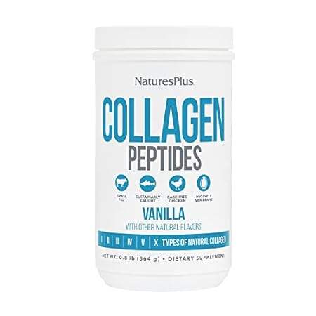 NaturesPlus Collagen Peptides， Vanilla - 0.8 lb Powder -