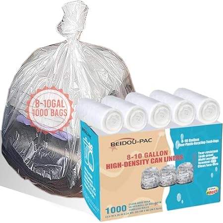 BEIDOU-PAC Trash Bags 8-10 Gallon， 1000 Count Bulk Value