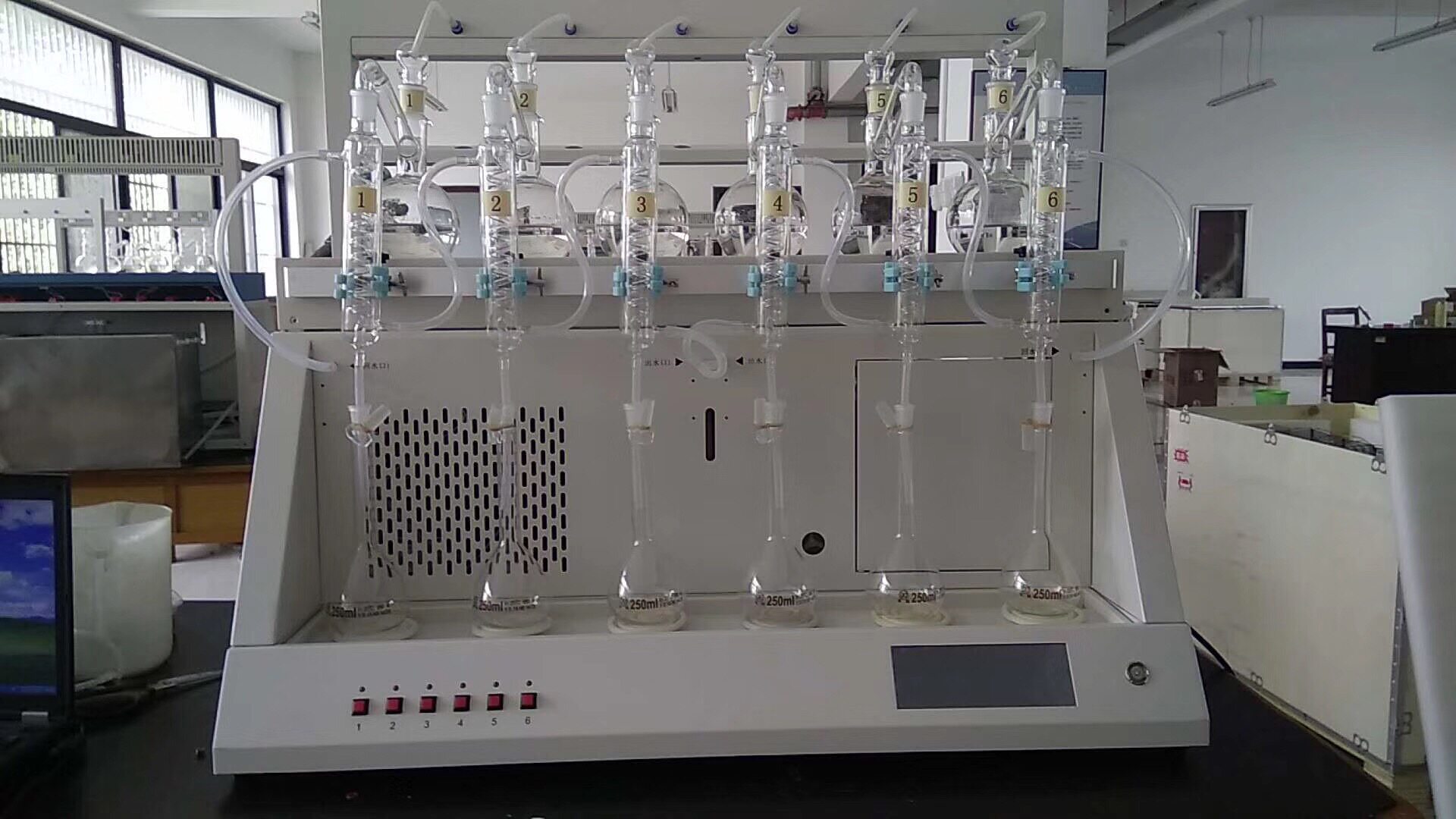 蒸馏滴定法测二氧化硫全自动蒸馏仪食品二氧化硫蒸馏氨氮蒸馏定金