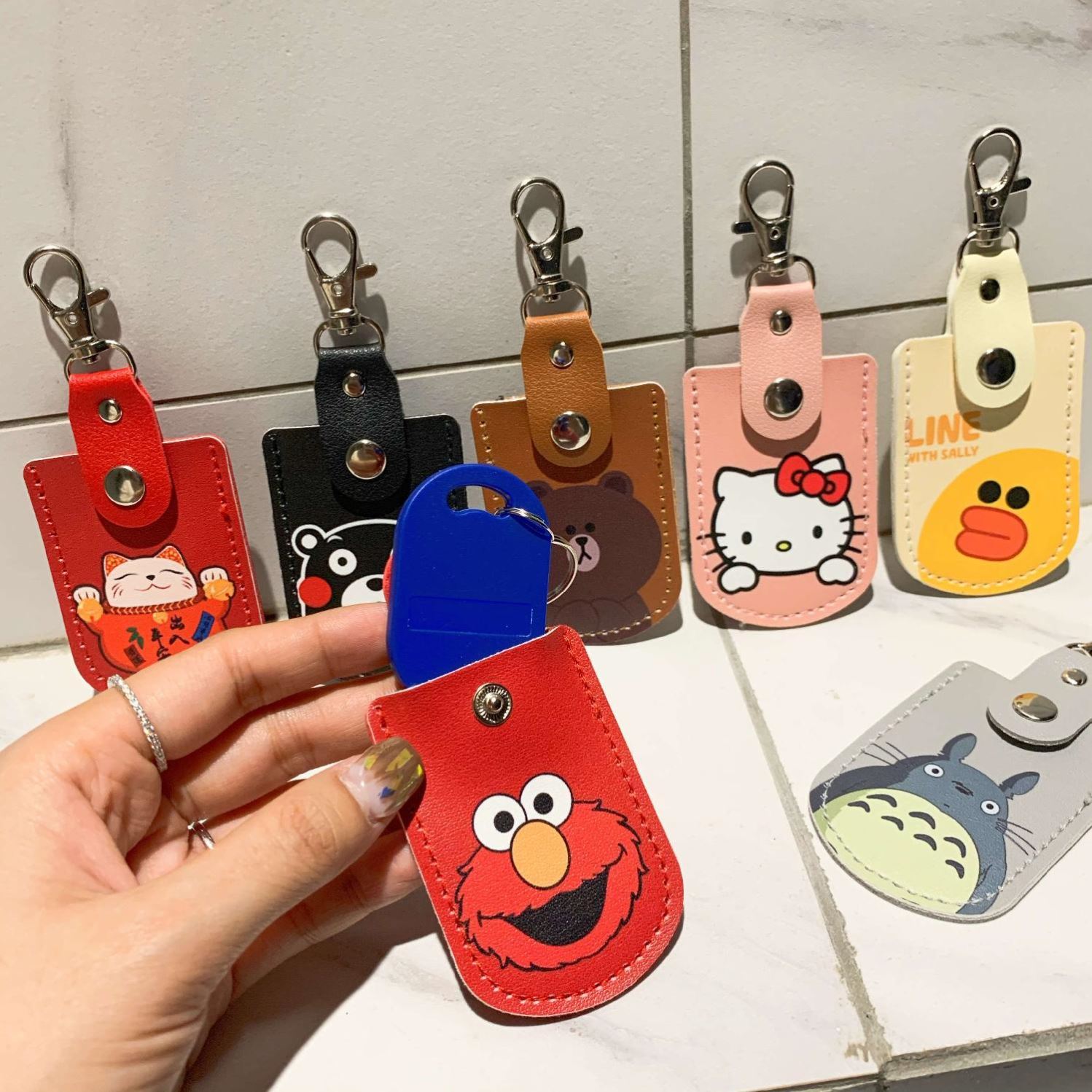 ic方形门禁卡套迷你门禁卡套钥匙扣小公交卡套电梯小区门禁卡套
