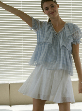 Dear wednesday.纱纱飘逸温柔浪漫褶皱柔软透气A字裙裤