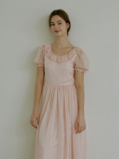 Dear wednesday.仙女度假风荷叶边温柔浪漫仙仙露背夏日连衣长裙