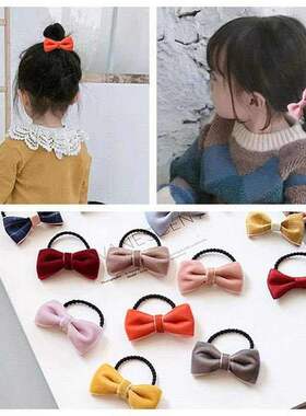 baby hair band baby headband rubber band girl's plaid cl