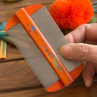 天然竹木梳子去头屑虱子除头虱加密儿童老式刮头竹篦子超密齿虱卵