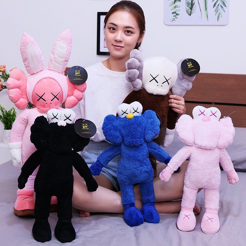 ins可爱网红娃娃kaws睡觉女公仔