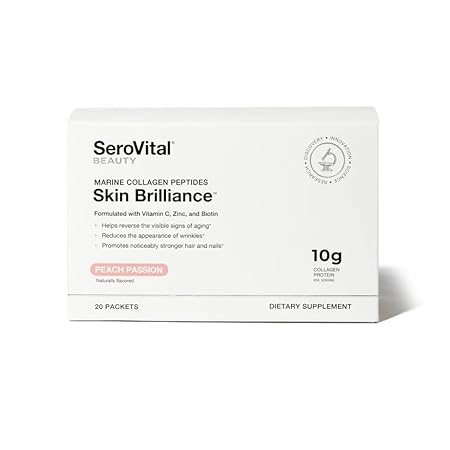 Serovital Skin Brilliance， 20 Ct Sachets， Peach Passion