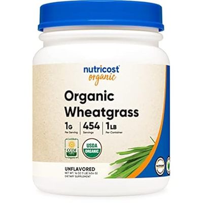 Nutricost Organic Wheatgrass Powder 1 LB - Non-GMO Superfood