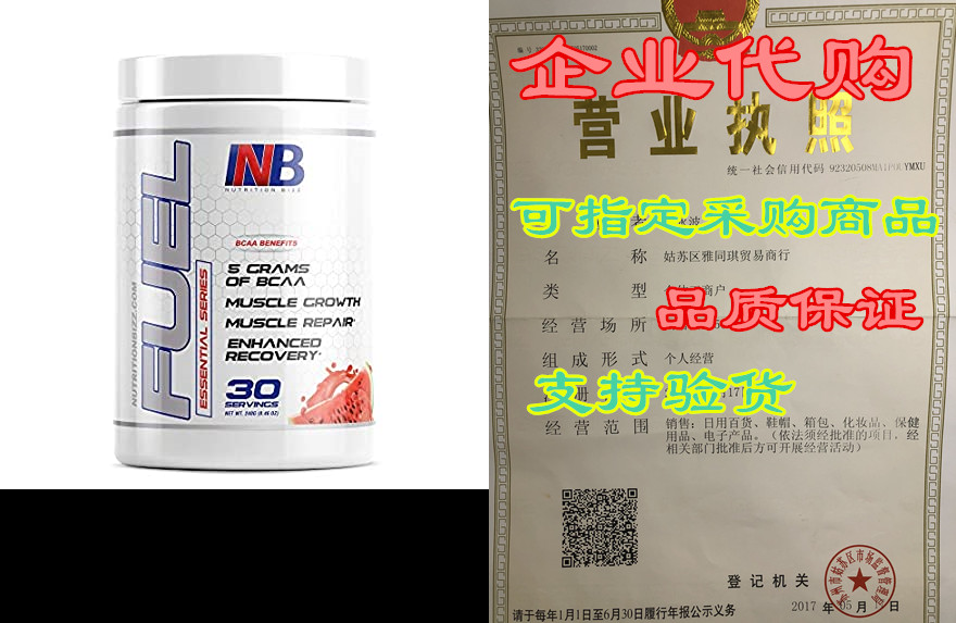 NutritionBizz Fuel 2:1:1 BCAA Powder， 5 Grams of BCAAs Am