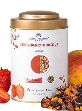 Taimei Teatime Strawberry Hibiscus Herbal Tea Loose Leaf