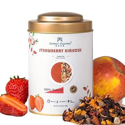 Taimei Teatime Strawberry Hibiscus Herbal Tea Loose Leaf