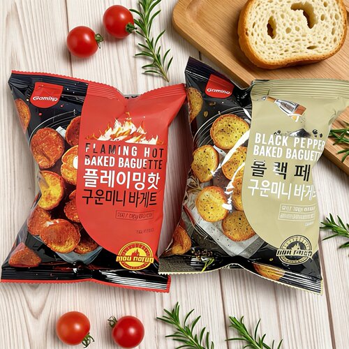 【限用日期2026.11.5】韩国进口 三立 黑胡椒味 辣味面包干系列