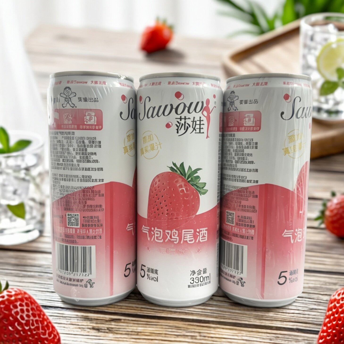 临期特价 草莓味气泡鸡尾酒5%VOI【限用日期2026.11.6】