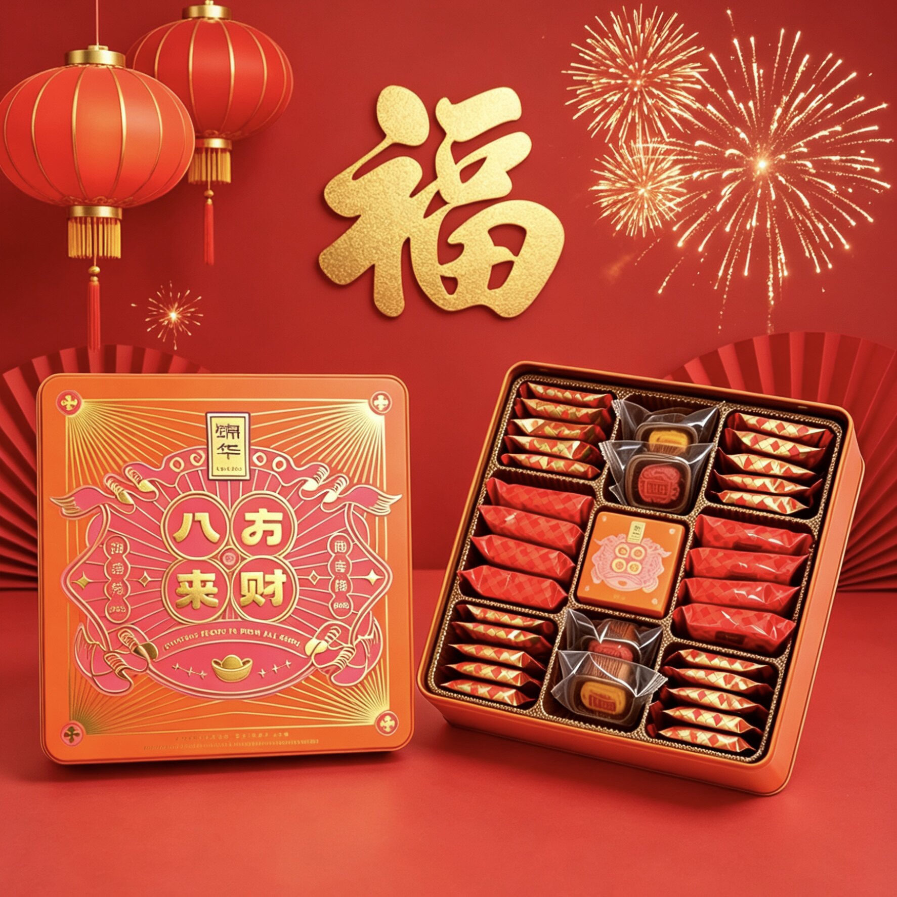 临期特价 短保锦华 八方来财9种糕点礼盒720g（2026.5.21）