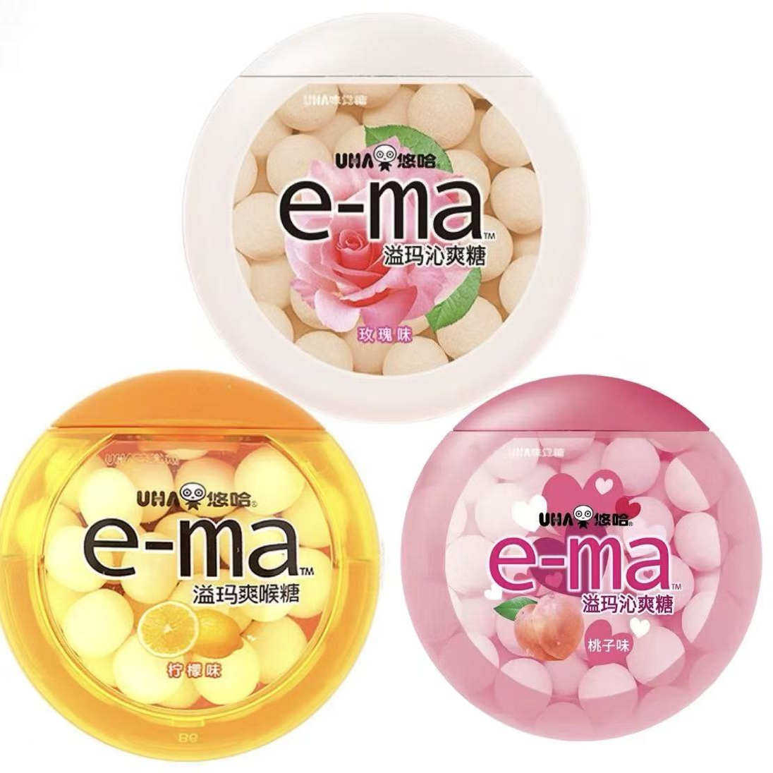 【限用日期2026.3.20】日本进口 柠檬味/玫瑰味/白桃味沁爽糖