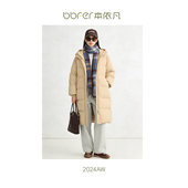 羽绒服保暖加厚外套女0220 通勤长款 博主同款 bbfer本依凡冬季