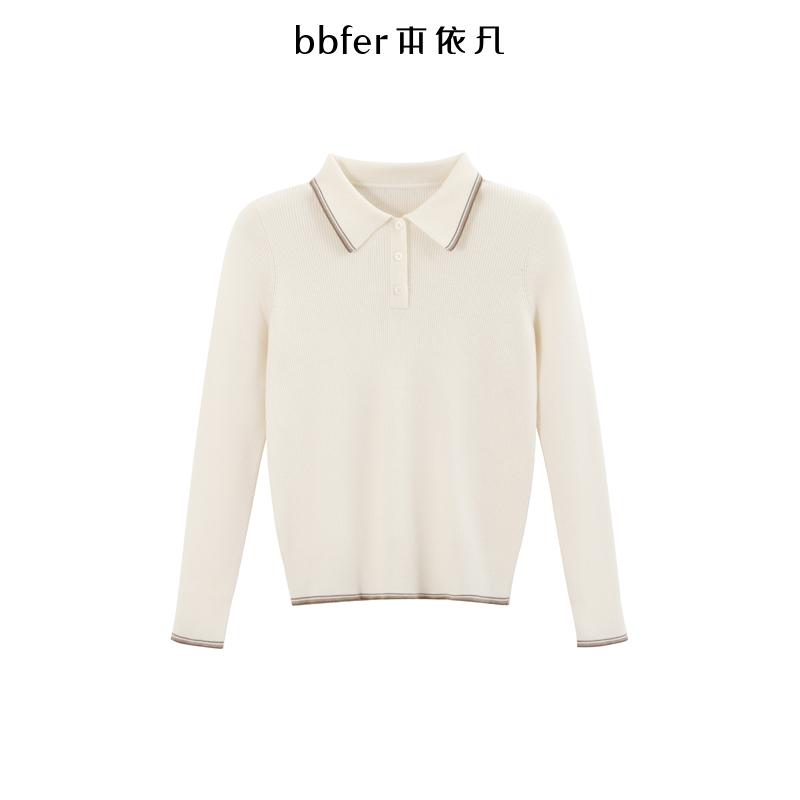 打底衫撞色冬季毛衣本依凡翻领