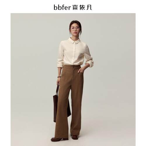 本依凡冬季休闲裤直筒阔腿裤