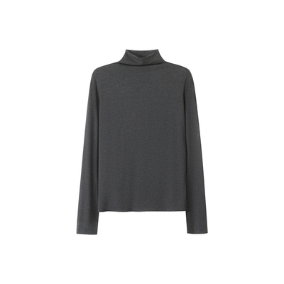 bbfer本依凡WSSTX0060冬季长袖T恤女百搭内搭高领打底衫简约上衣