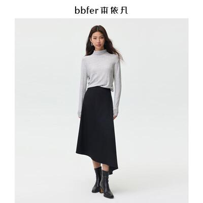本依凡秋冬新款高腰显瘦半身裙