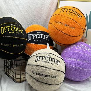 跨境新品 offcourt basketball pillow 篮球毛绒抱枕毛绒公仔玩偶