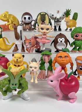 跨境新品外国 24款山海经手办茶杯头木棍人Tralala穿鞋鲨鱼公仔