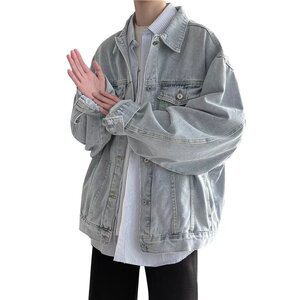 N12牛仔夹克外套男春秋季韩版潮流搭配痞帅气衣服P72图片