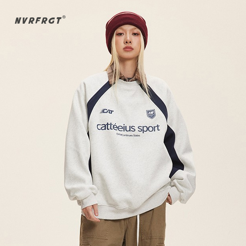 caseyboy美式卫衣男春秋款潮牌宽松复古撞色情侣休闲百搭外套上衣