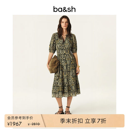【x】bash2025夏季新款碎花连衣裙1E25PANI