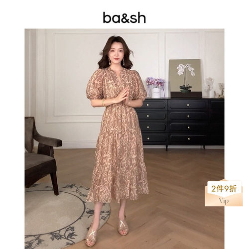 复古油画质感连衣裙