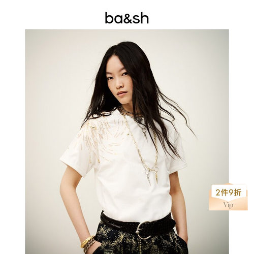 【2件9折】[新年限定胶囊系列]bash夏鎏金祥马短袖T恤1H25RICH
