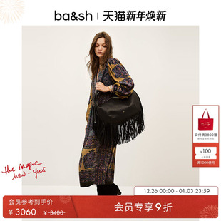 bash2025新款 繁花佩斯迷笛连衣裙波西米亚风连身长裙1H25BARL 秋季