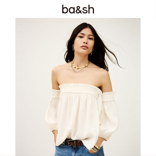 bash2025夏季新一字肩泡泡袖抹胸1H25DALI