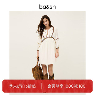 bash2025新款 夏季 季 法式 線條設(shè)計(jì)連衣裙短裙1E25TULS 末折扣