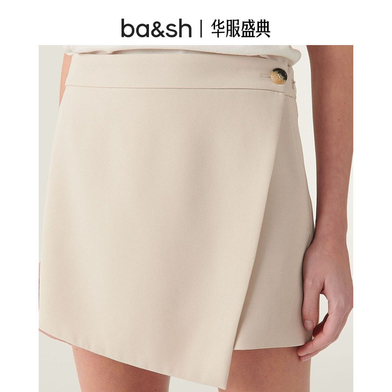 bash秋季法式简约气质通勤裙裤女纽扣不规则下摆西装短裤1H23SANA图片