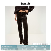 微喇裤 简约复古纯色灯芯绒窄版 女款 修身 1H25VASS bash春季 长裤 法式