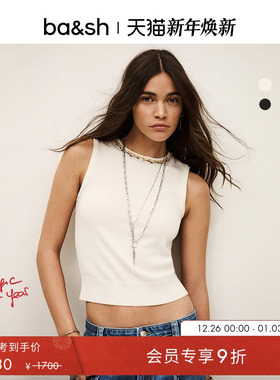 bash2026新款春季法式复古绵羊毛针织衫背心内搭上衣打底1E26BAMM