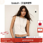 bash2026新款 背心内搭上衣打底1E26BAMM 复古绵羊毛针织衫 春季 法式