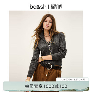 简约纯色立领毛衣打底针织衫 bash冬季 羊绒 1H25CELE 臻奢系列