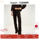 法式 简约复古灯芯绒微喇裤 子女修身 bash春季 长裤 1H25VASS
