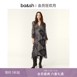 bash2025新款 秋季 季 法式 度假浪漫印花連衣裙1E25ANTA 末收官